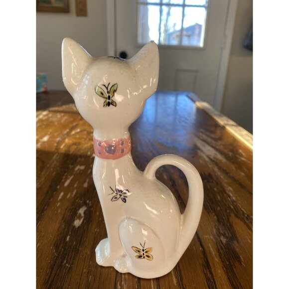 Vintage Ceramic Cat  With Butterfly Details - Picture 4 of 7